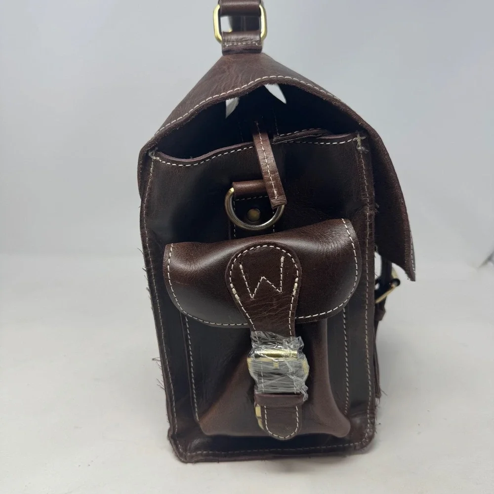 Creative Leather Arts Messenger Bag for Cameras Brown for DSLR Cameras New
